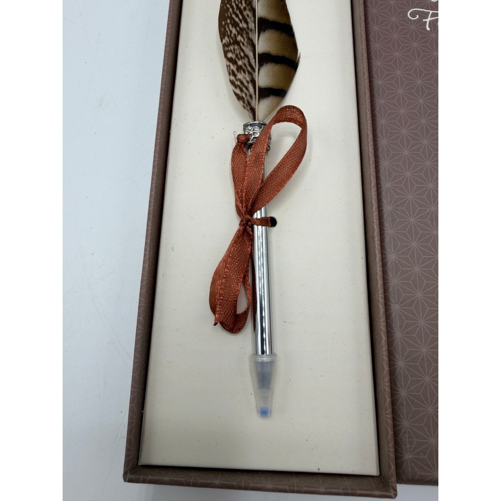 Two's Company - Birds Of A Feather - Feather Pen in Box - Refillable - Picture 4 of 5